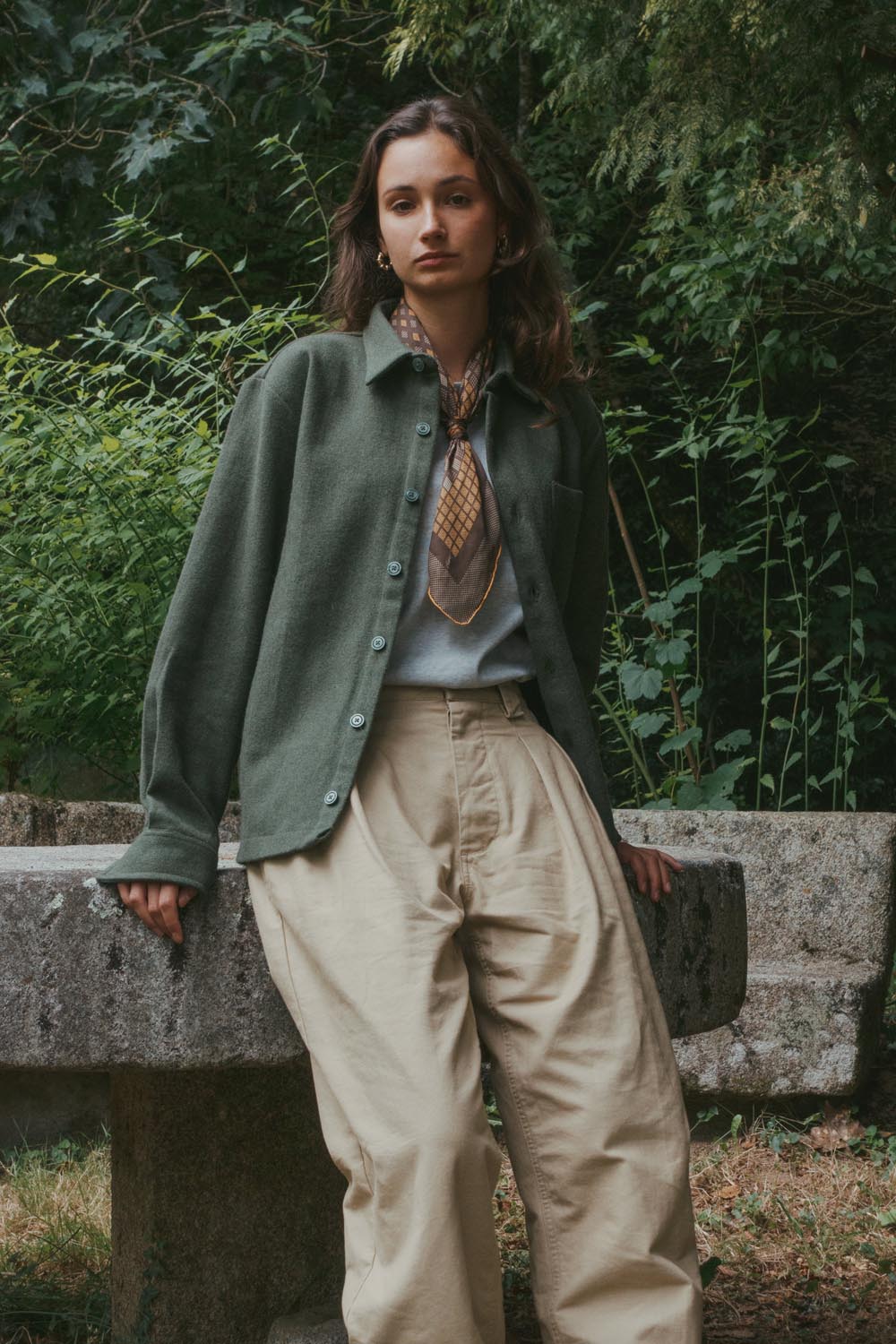 Surchemise en laine ÉPURE unie