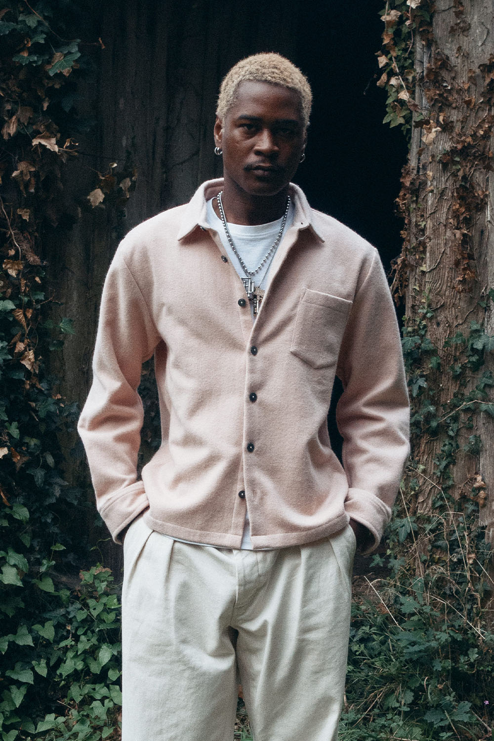 Surchemise en laine ÉPURE unie