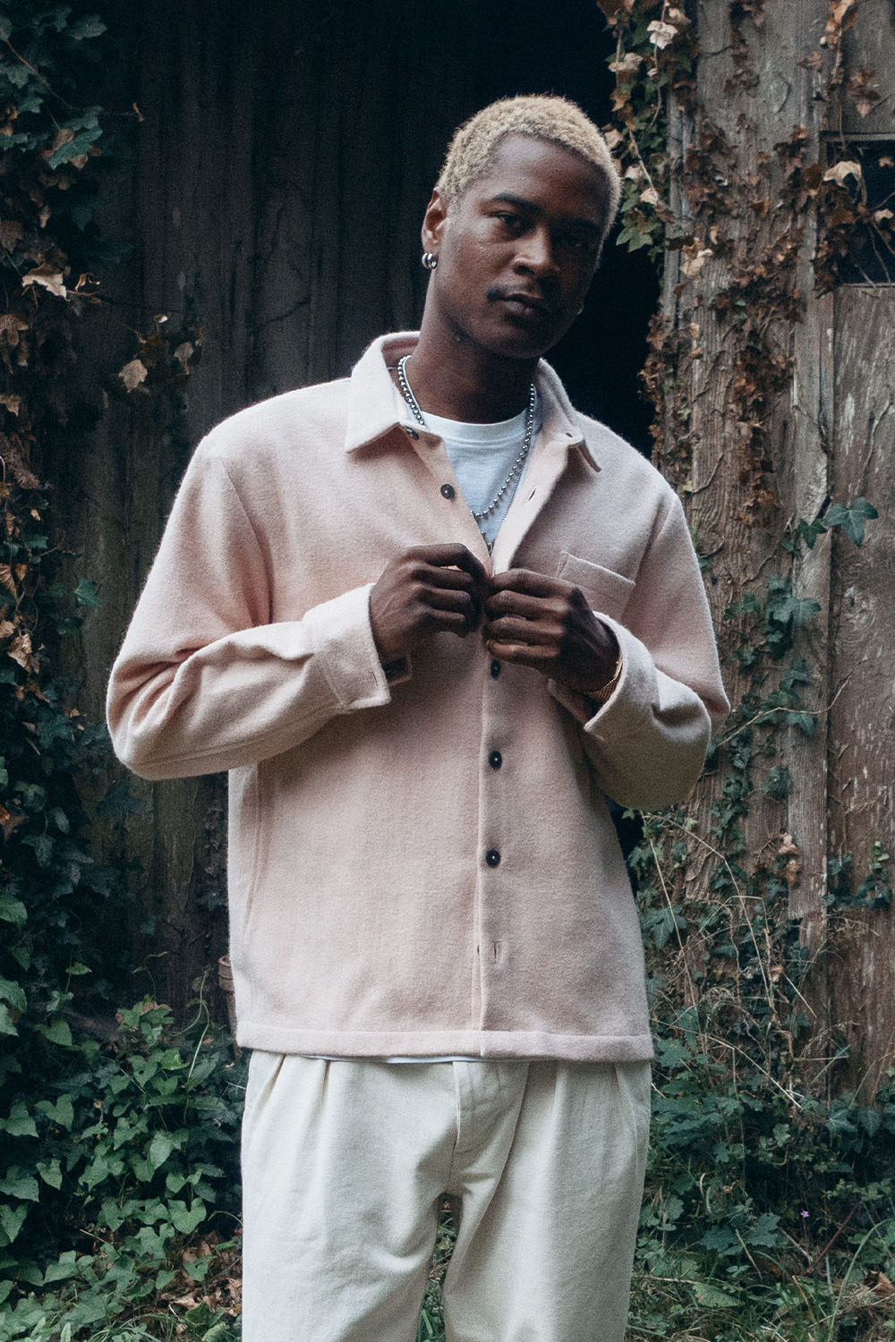 Surchemise en laine ÉPURE unie