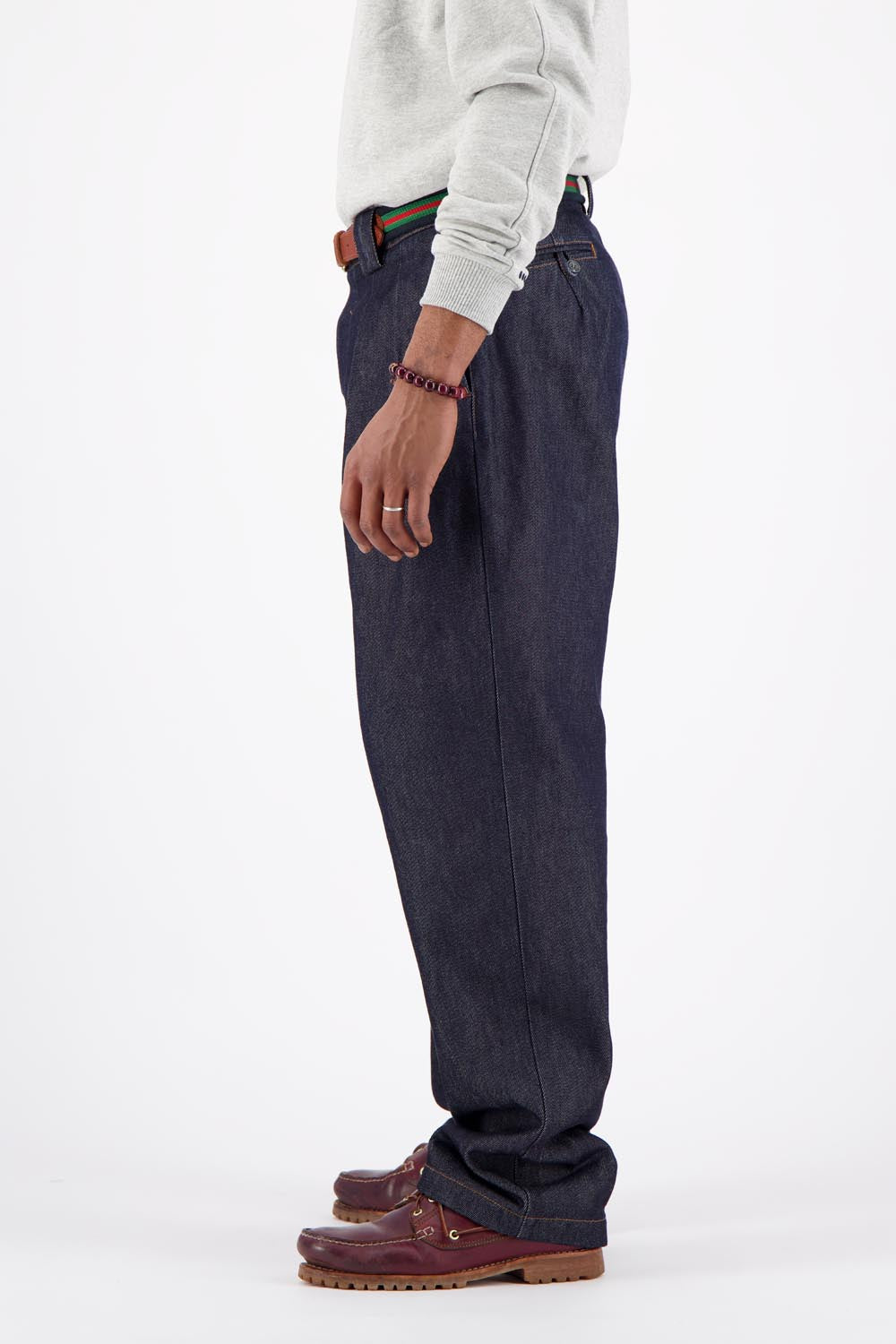 MARIN pleated denim pants