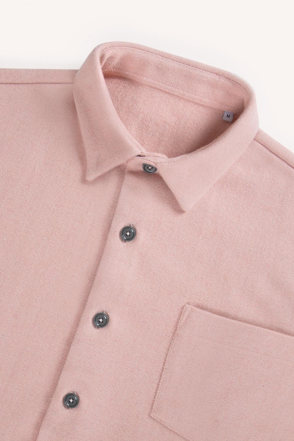 Surchemise en laine ÉPURE unie