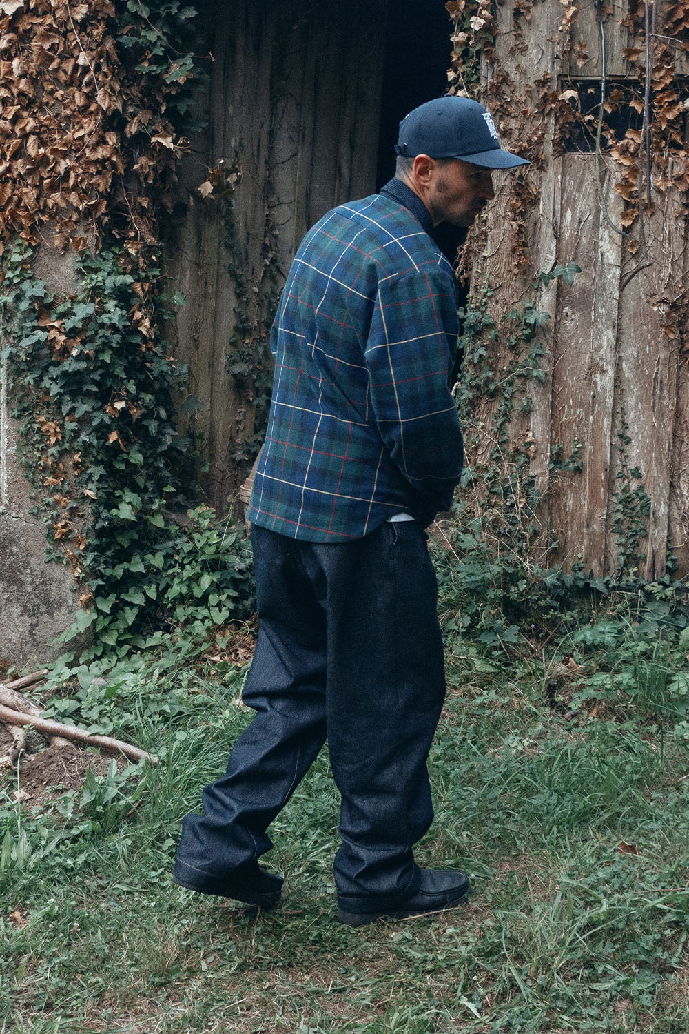 MARIN pleated denim pants