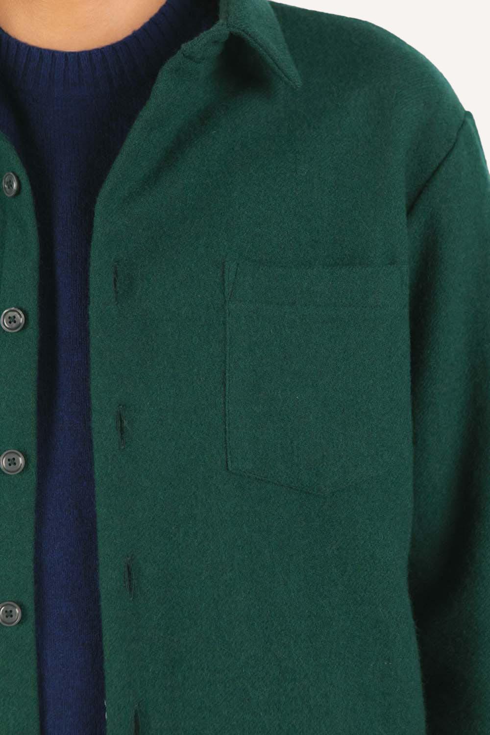 Surchemise en laine ÉPURE unie