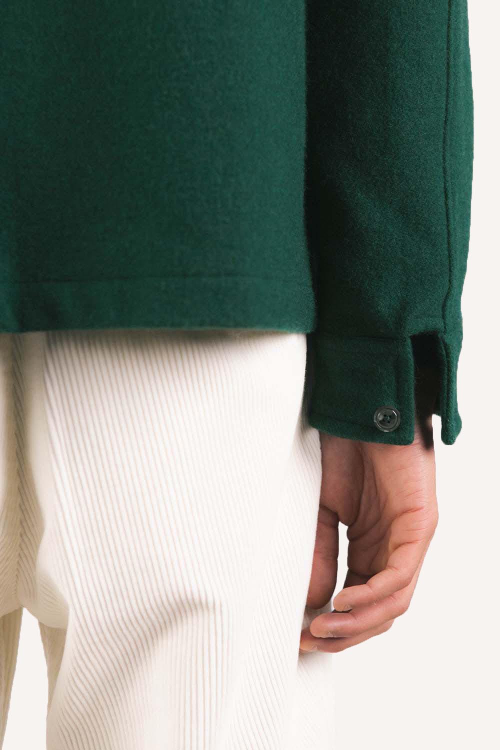 Surchemise en laine ÉPURE unie