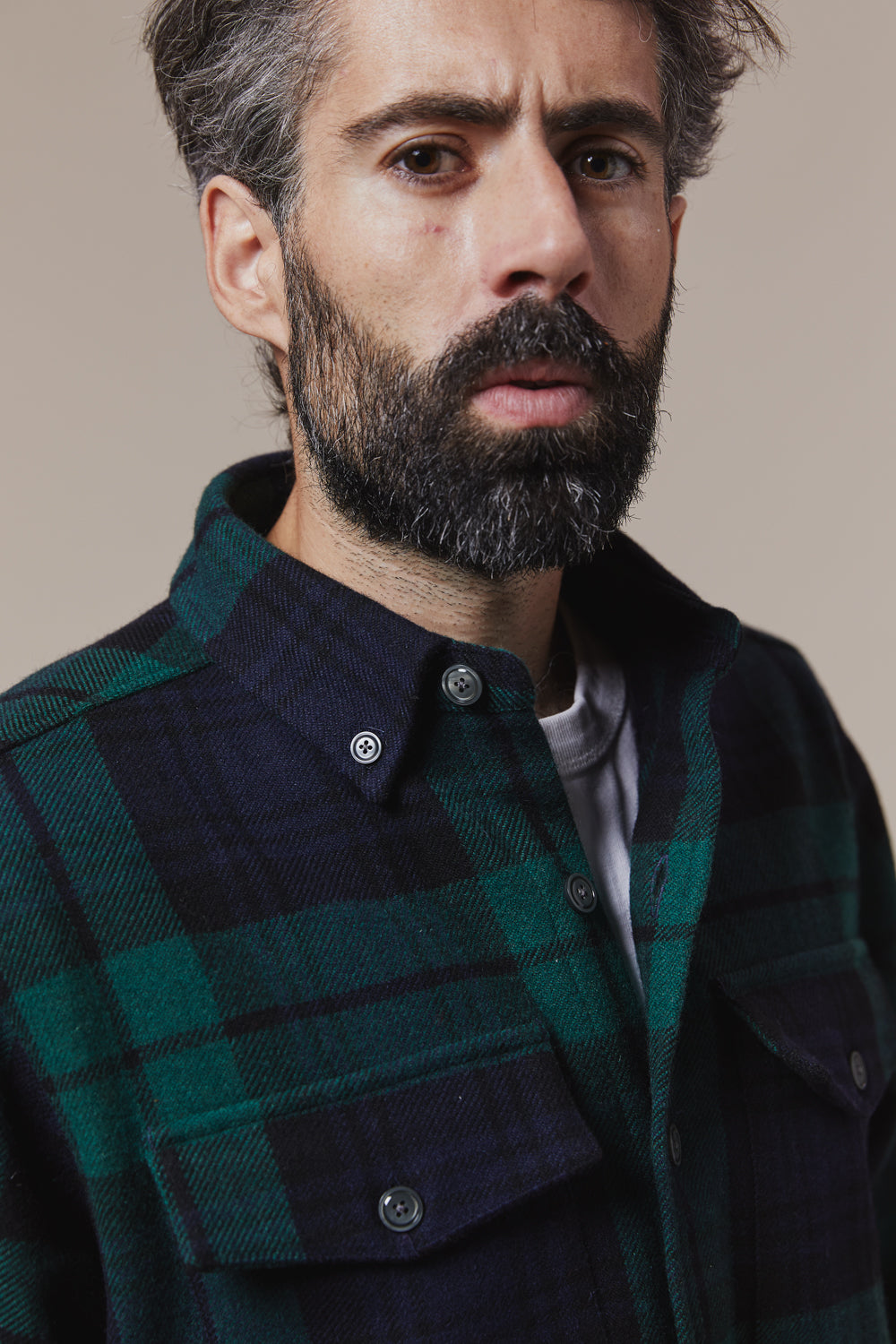 Casual wool overshirt