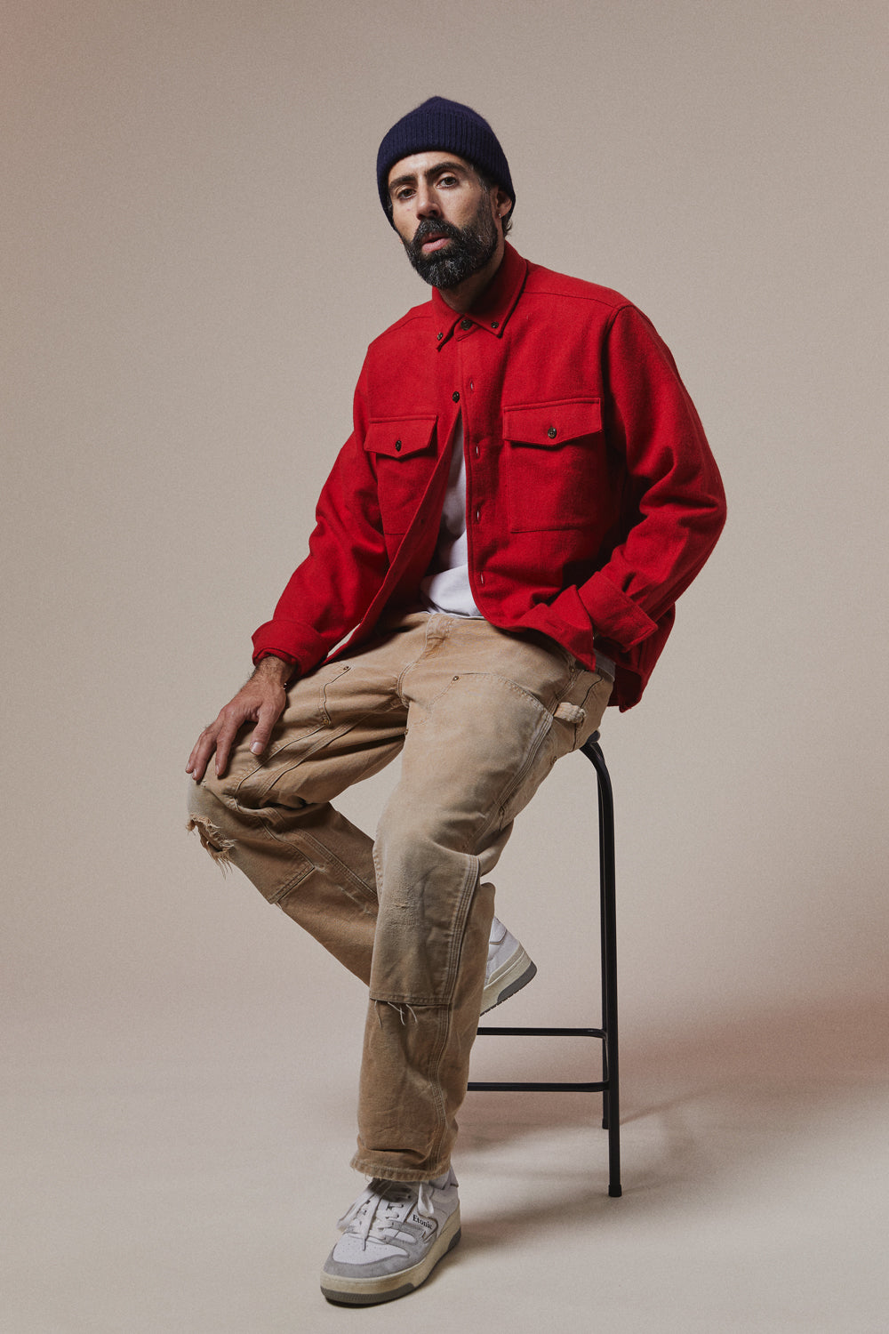 Casual wool overshirt