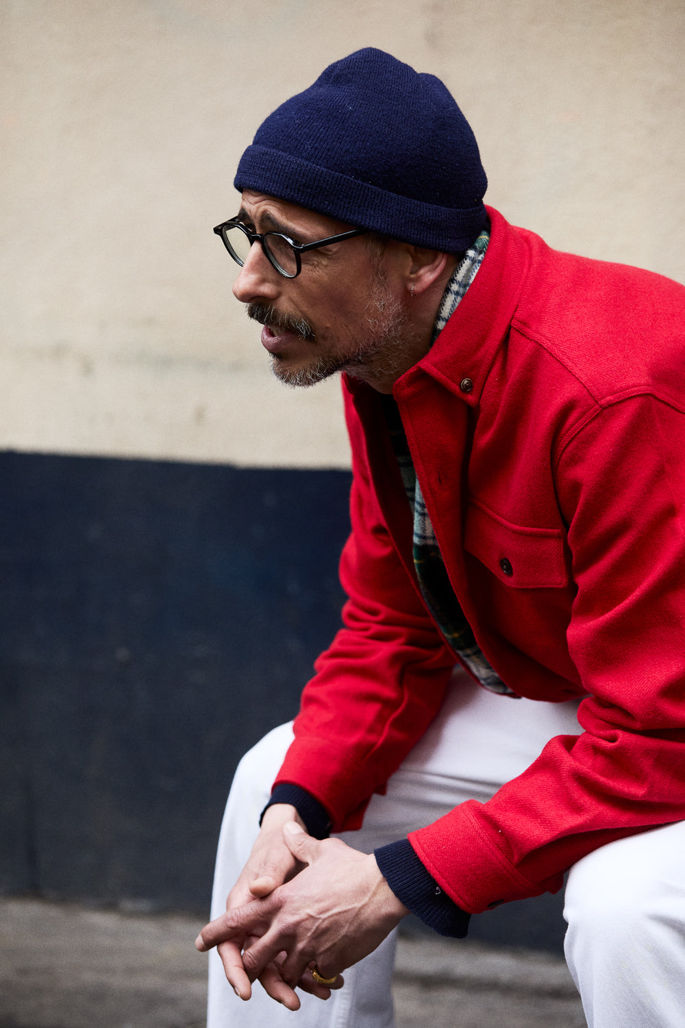 Casual wool overshirt