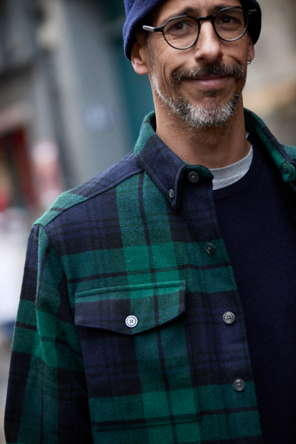 Casual wool overshirt