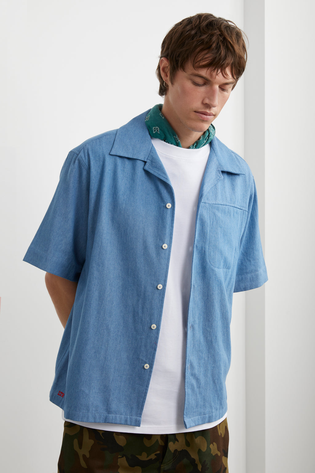 Chemisette en chambray