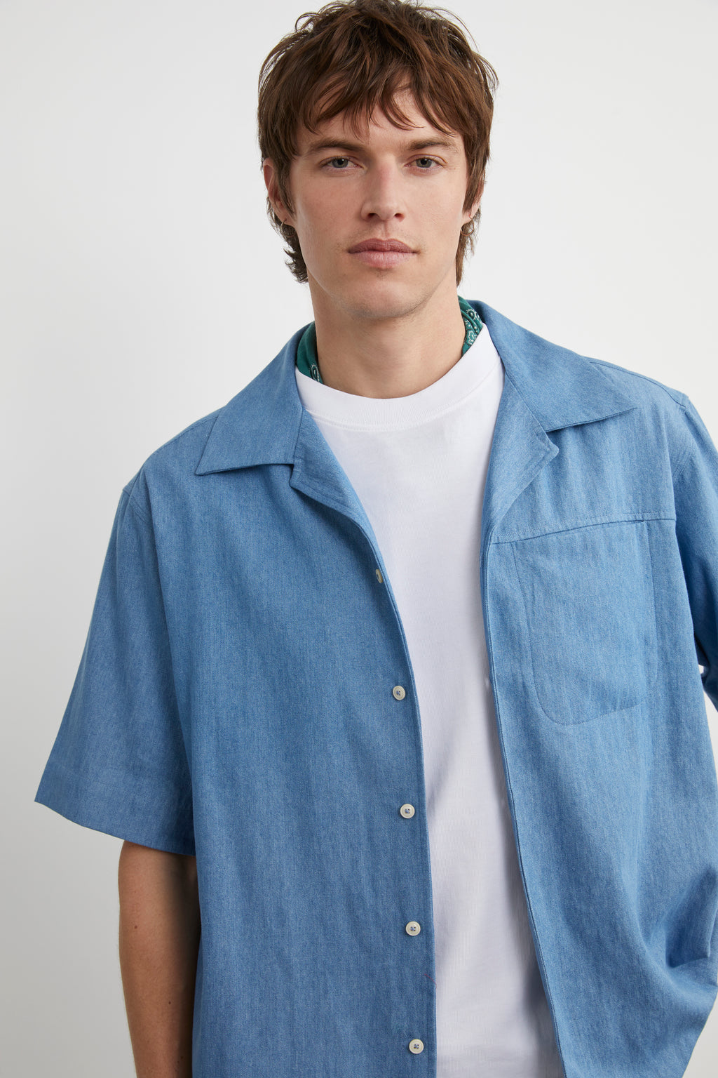 Chemisette en chambray