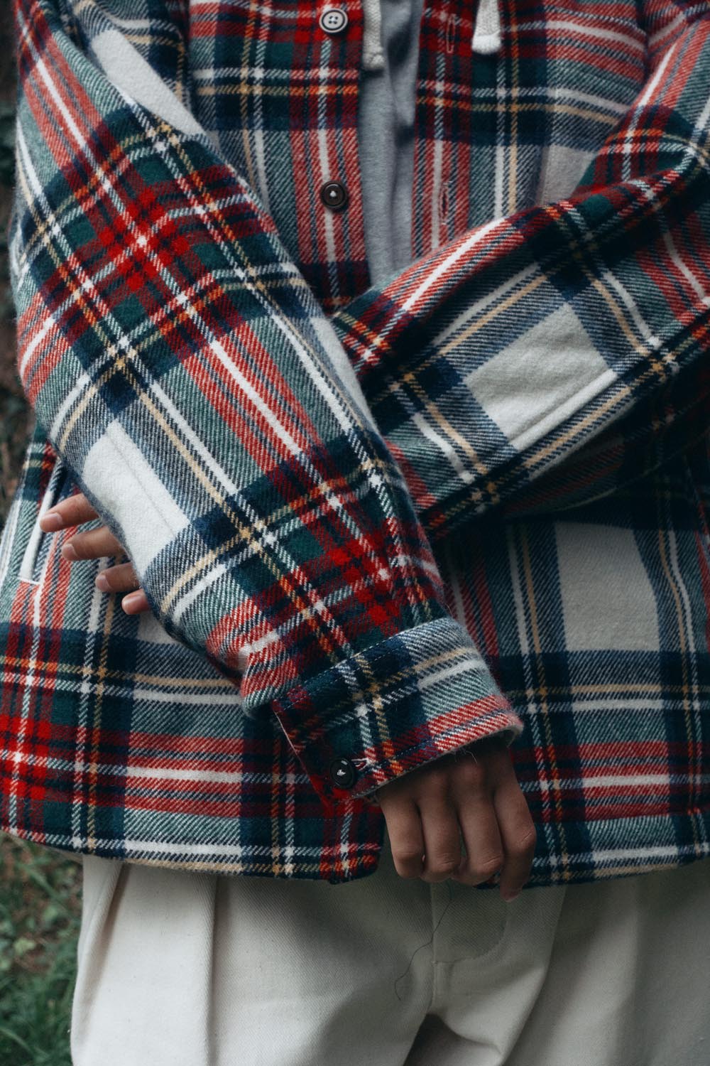 ÉPURE checked wool overshirt