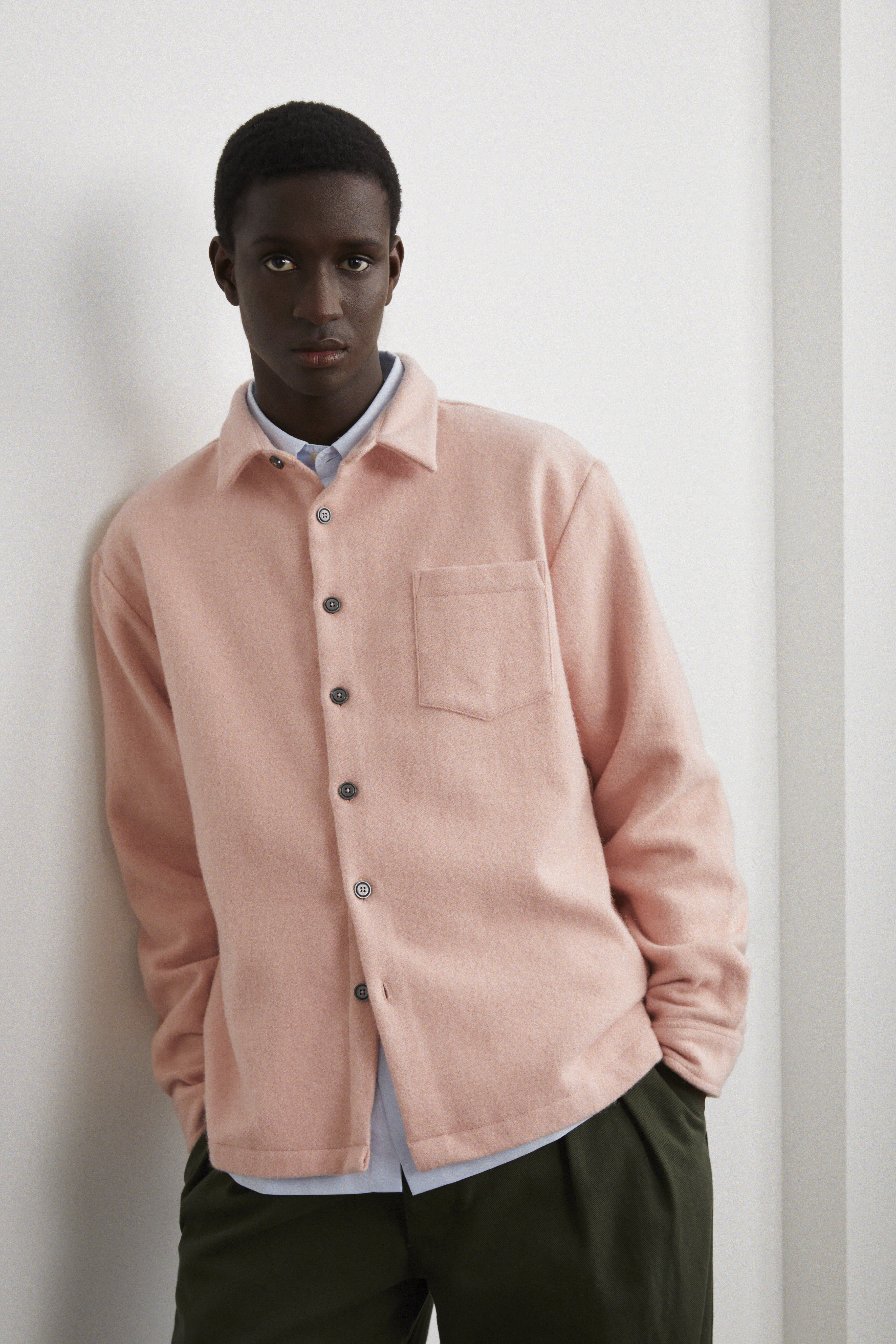 Surchemise en laine ÉPURE unie