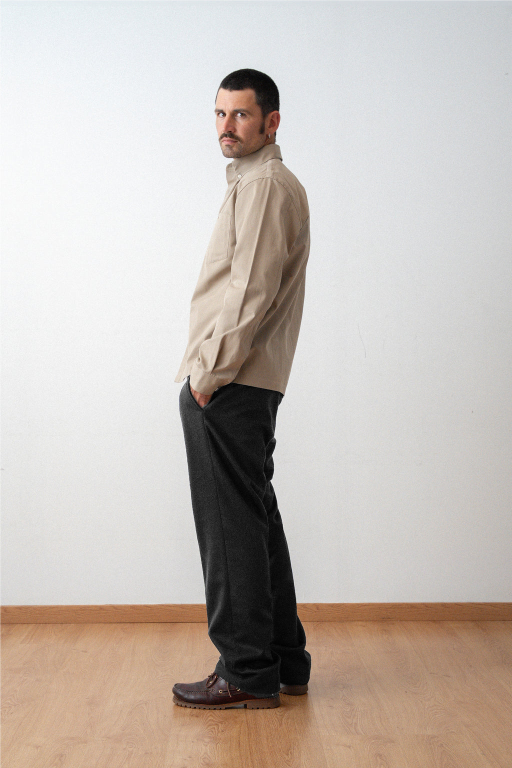 Pantalon droit en Laine