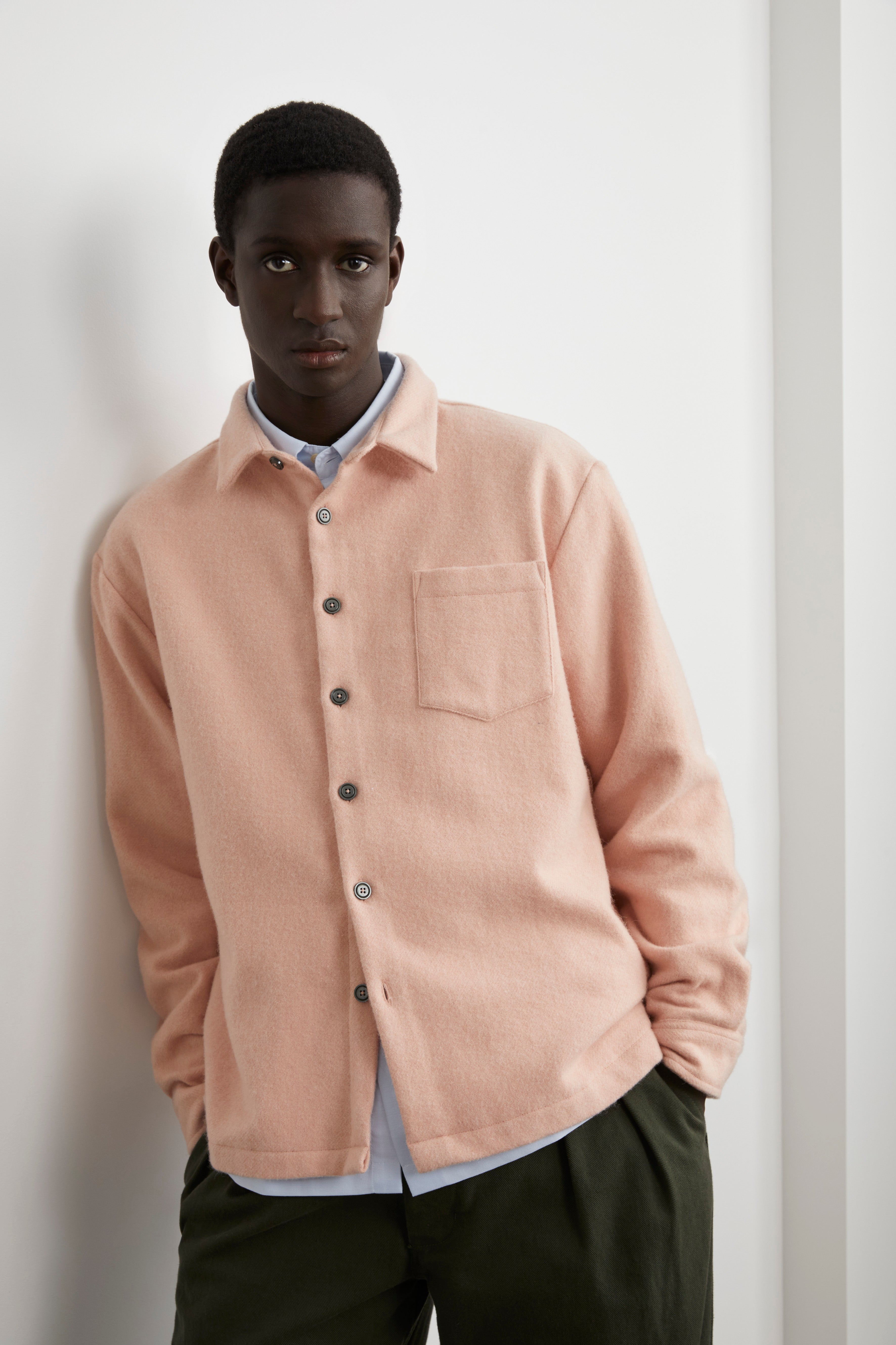 Surchemise en laine ÉPURE unie