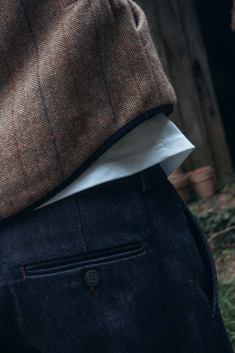 MARIN pleated denim pants