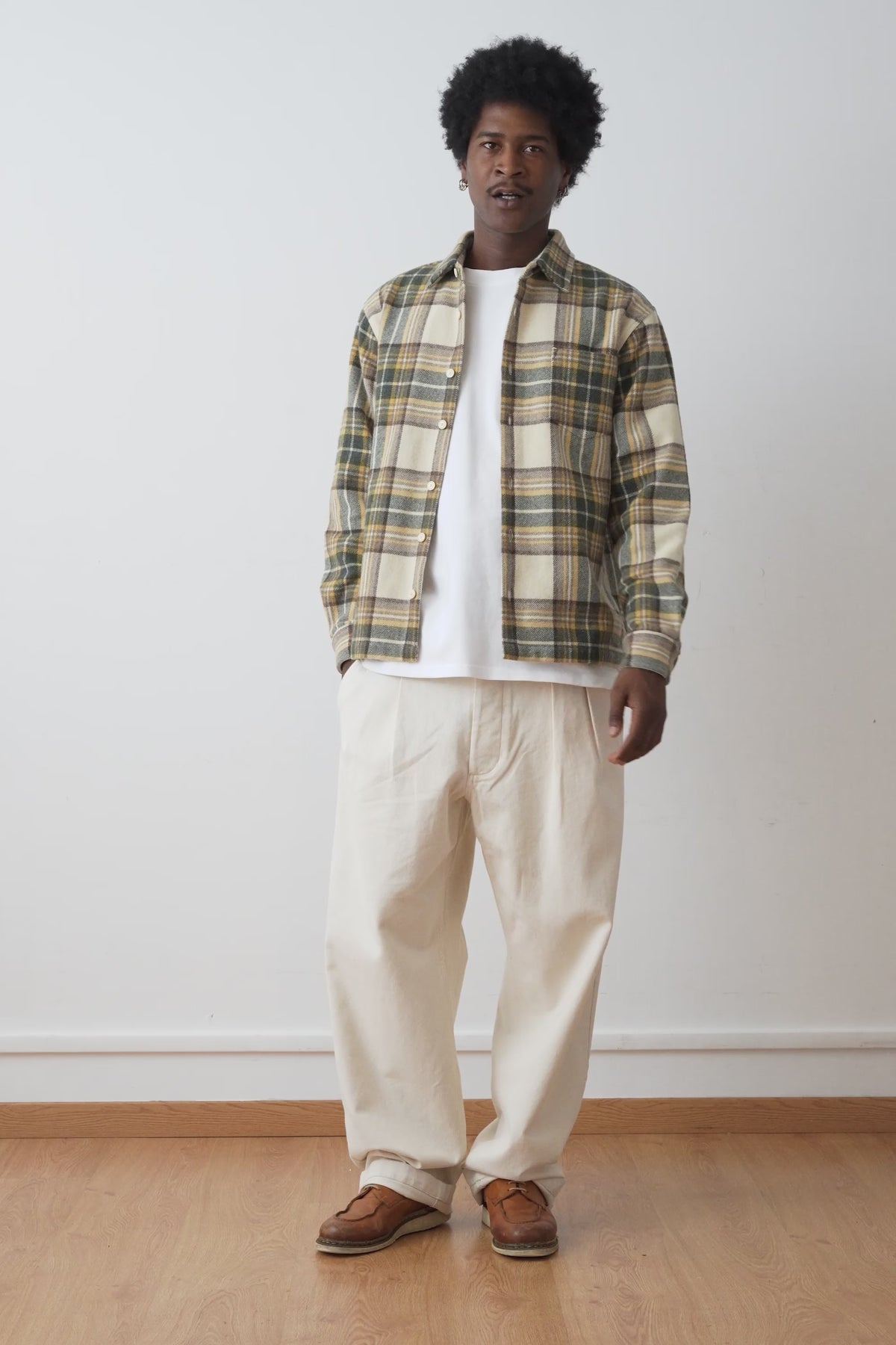 ÉPURE Plaid Wool Overshirt