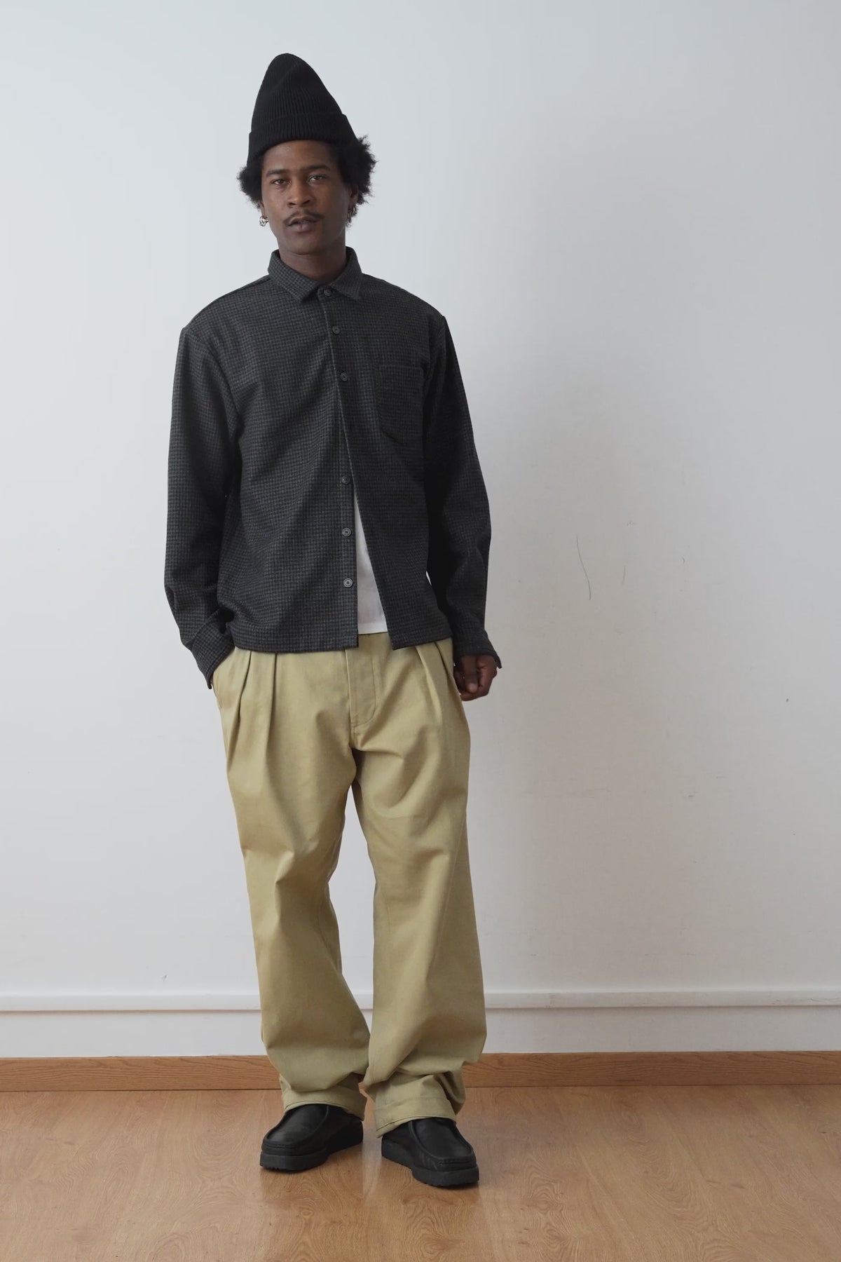 ÉPURE Plaid Wool Overshirt