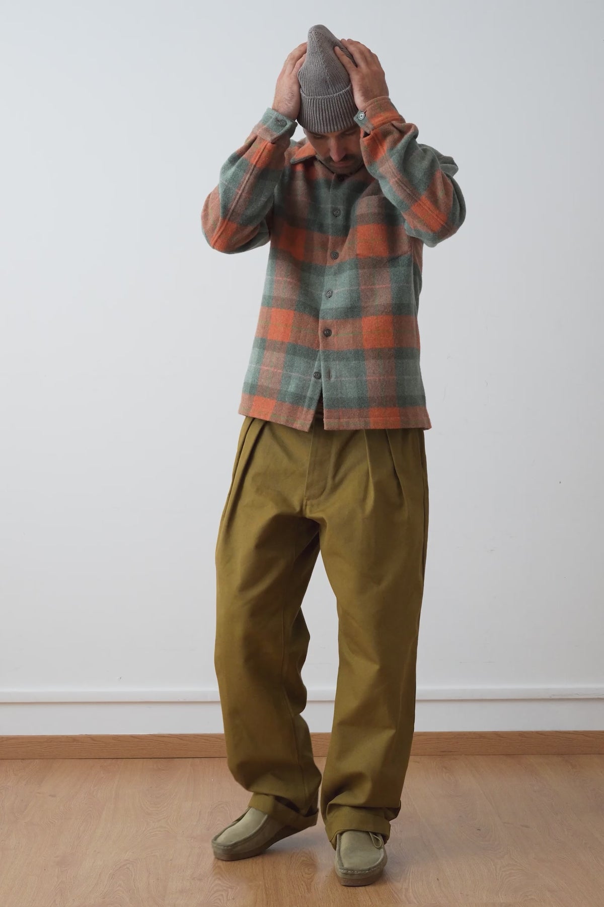 ÉPURE Plaid Wool Overshirt