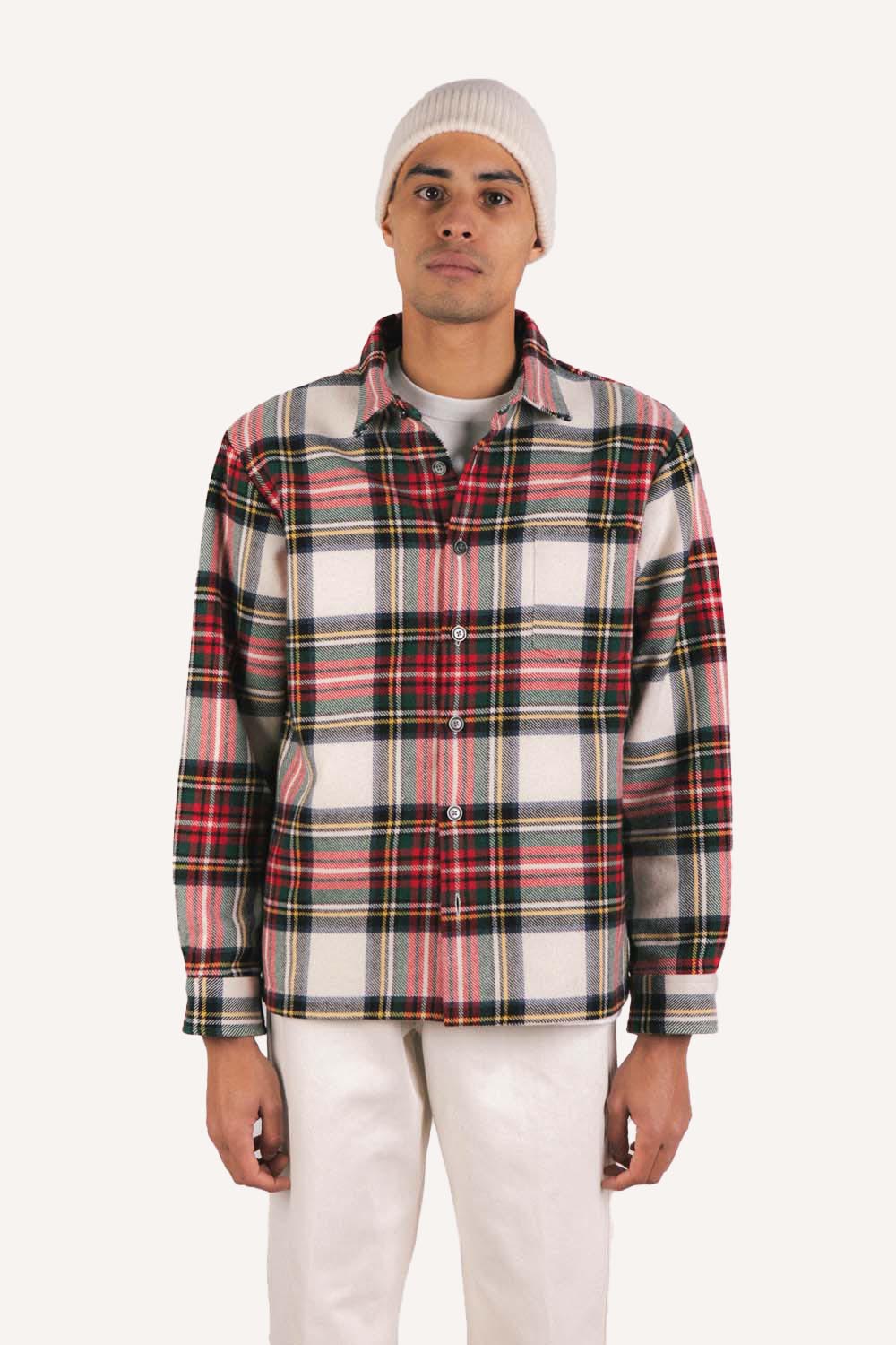 ÉPURE checked wool overshirt
