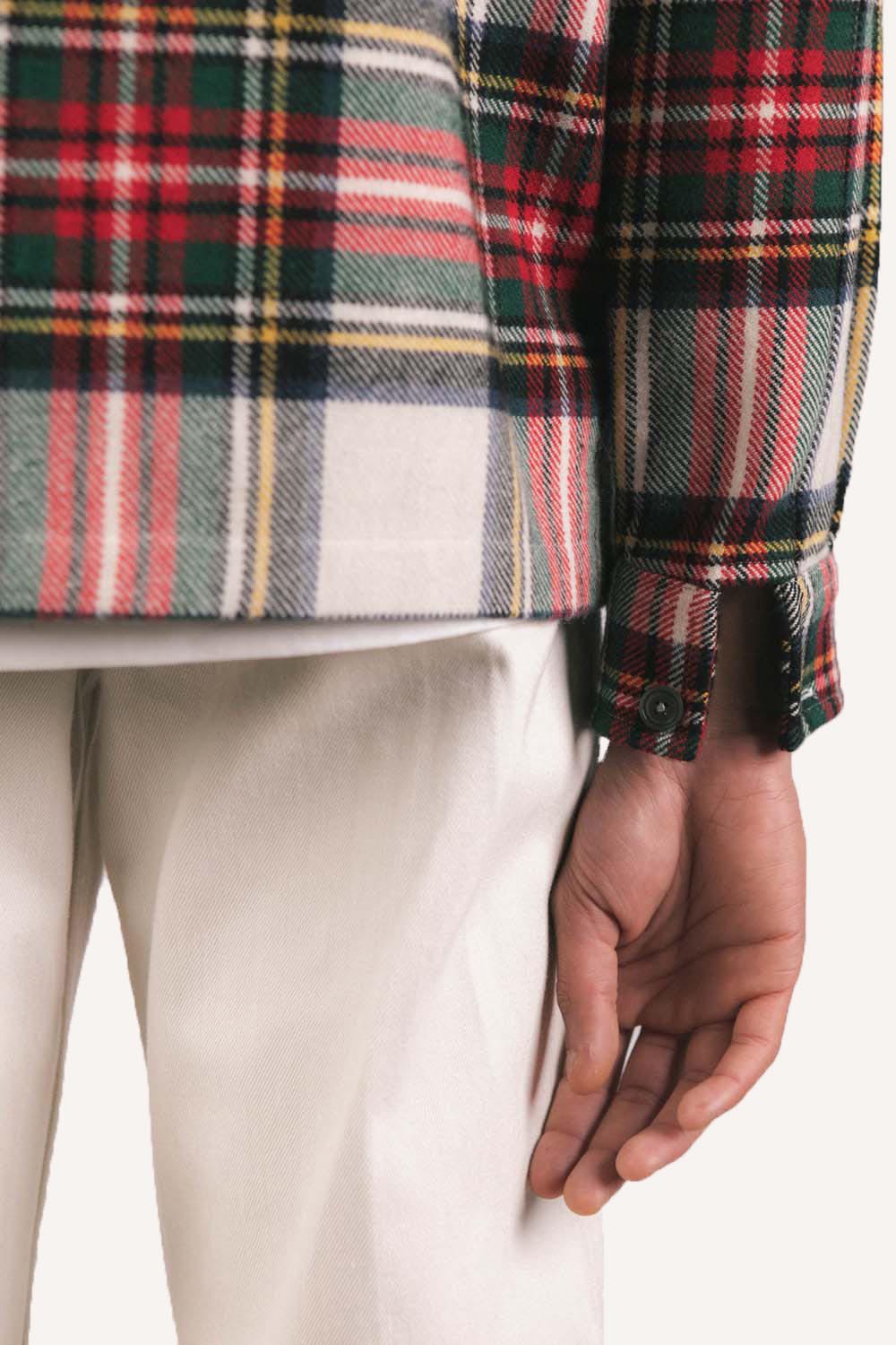 ÉPURE checked wool overshirt