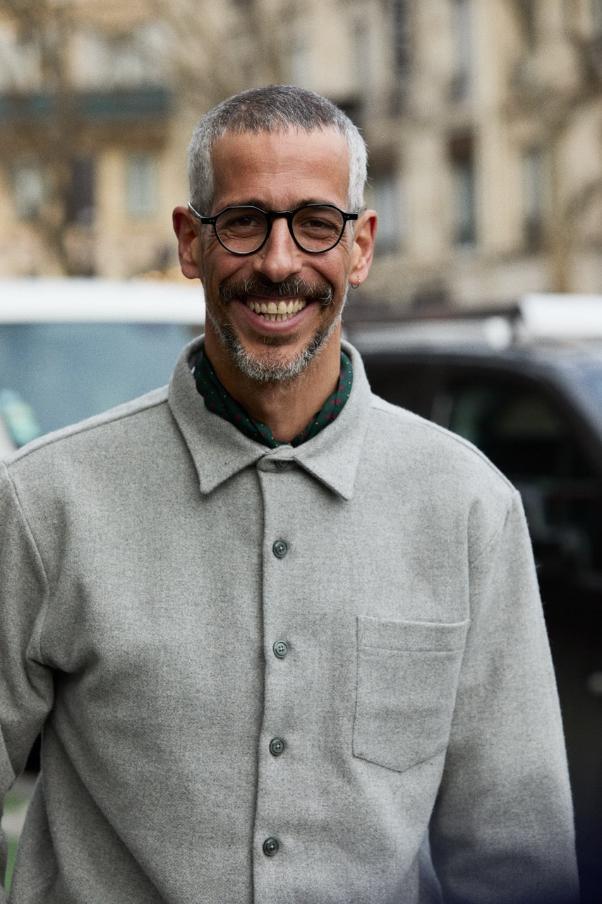 Plain EPURE wool overshirt