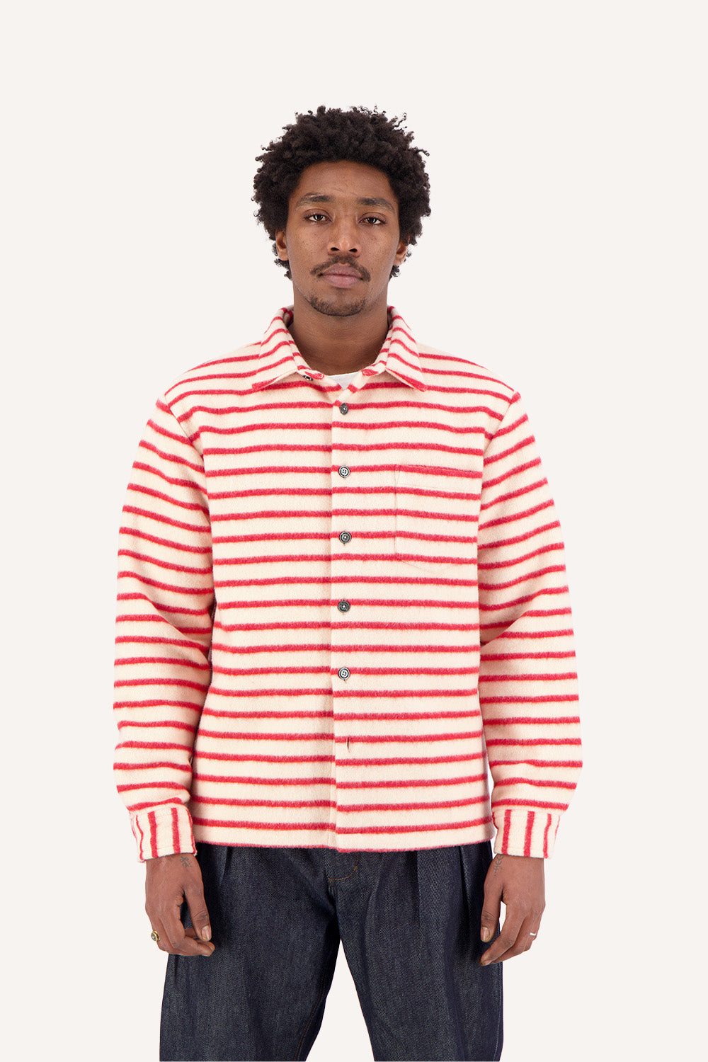 ÉPURE striped overshirt