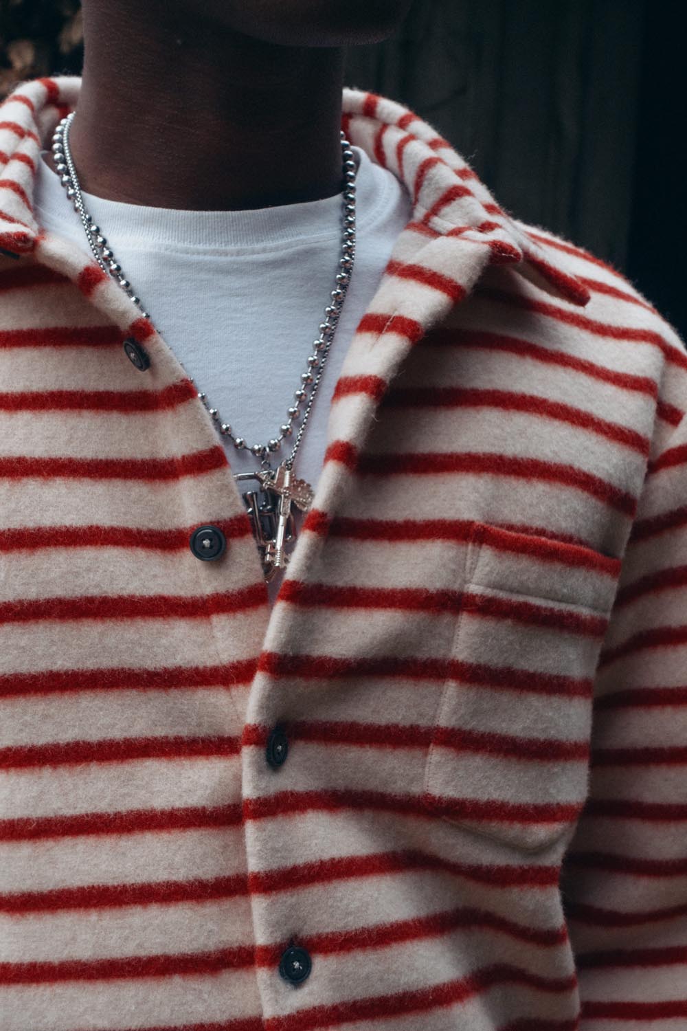 ÉPURE striped overshirt