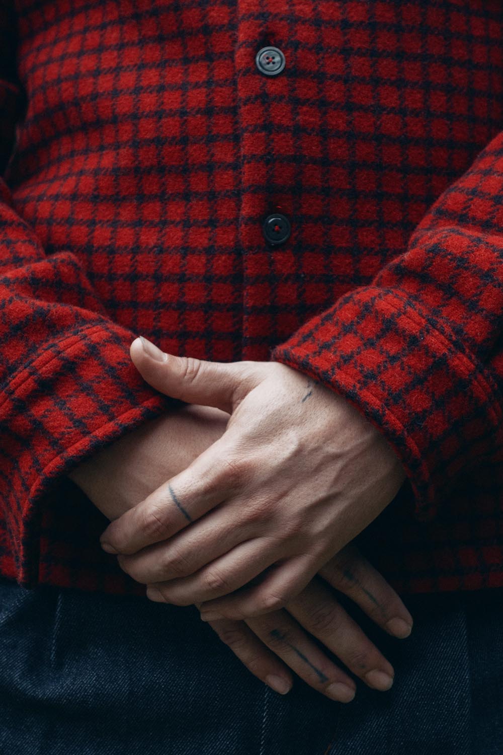 ÉPURE checked wool overshirt