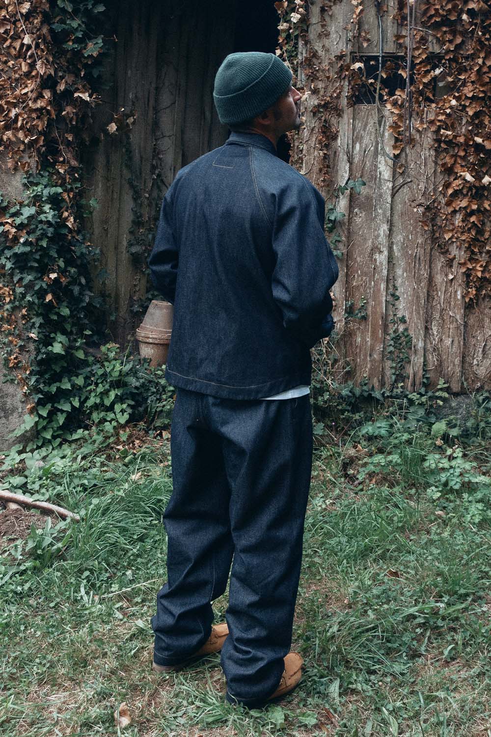 MARIN pleated denim pants