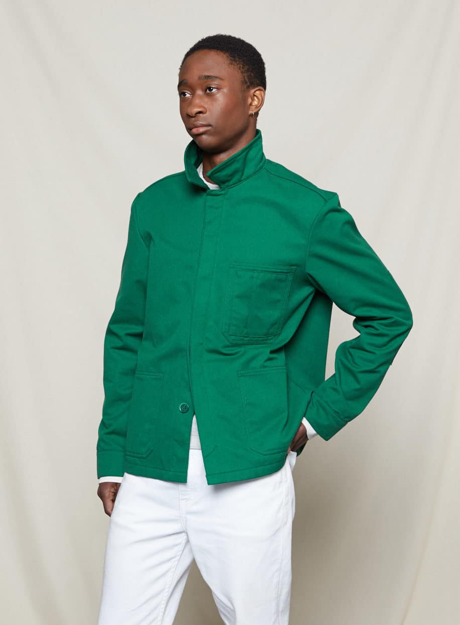 bottle green worker jacket