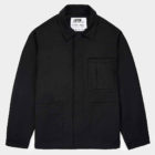 Veste de travail noire pour homme en coton recyclé