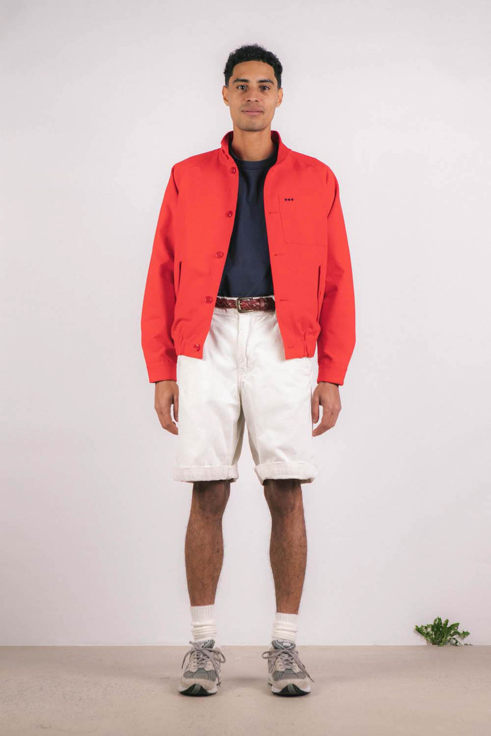 Blouson rouge homme en coton recyclé