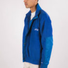 Blouson polaire bleu homme en polyester recyclé