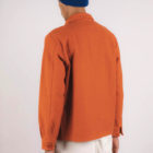 Surchemise homme, Épure en laine recyclée orange