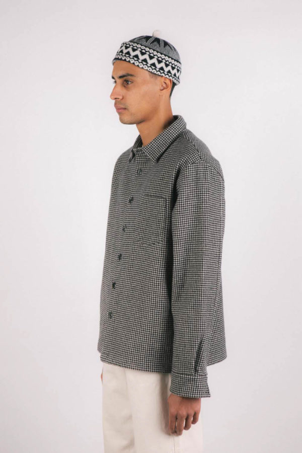 Surchemise homme, Épure en laine recyclée pied de poule