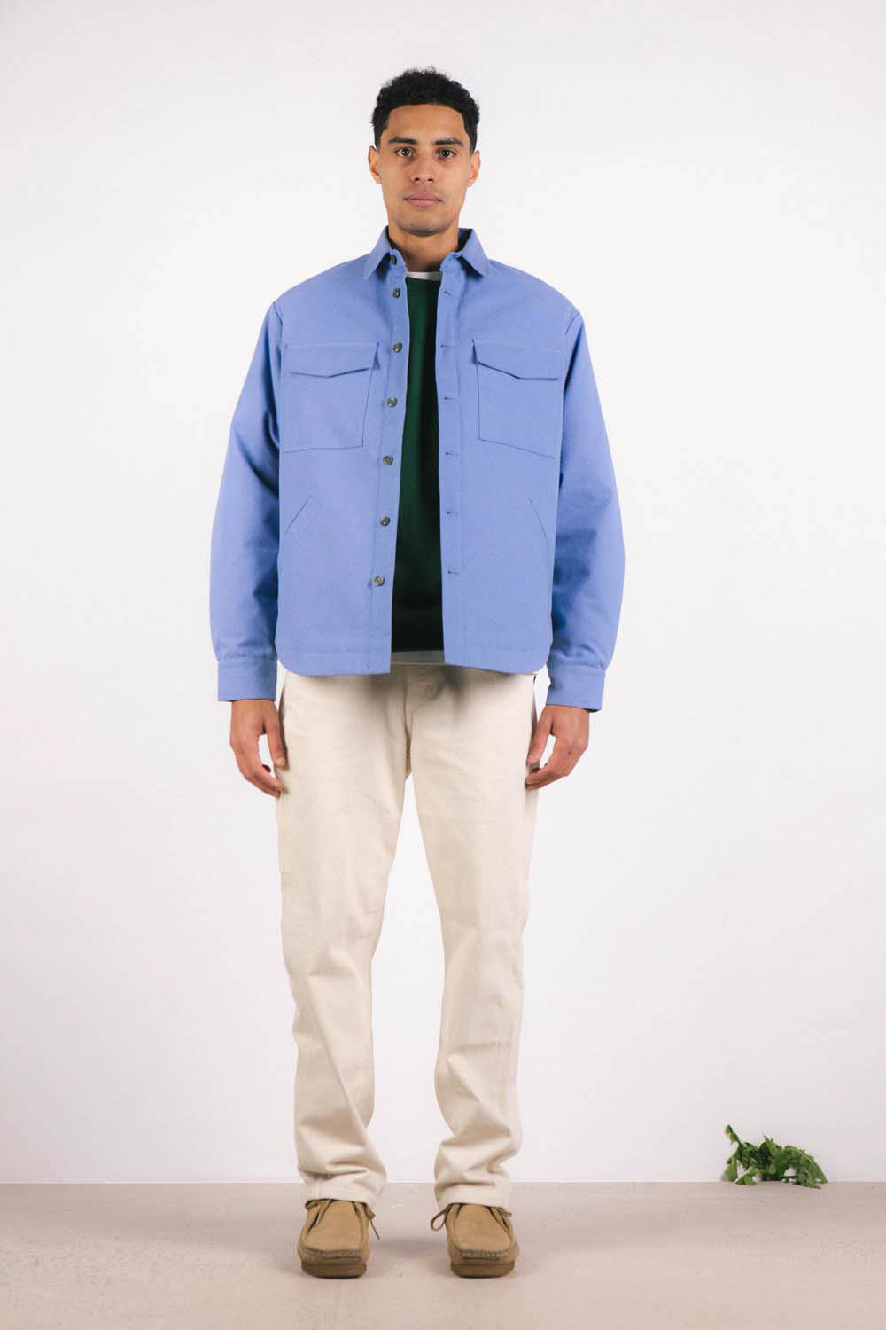 Veste matelassée bleu ciel recyclée, homme