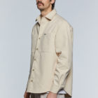 Recycled cotton shirt with beige casual cut for men and women