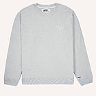 Sweat col rond gris, broderie LATER, aplat, packshot