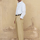 Pantalon à pinces beige