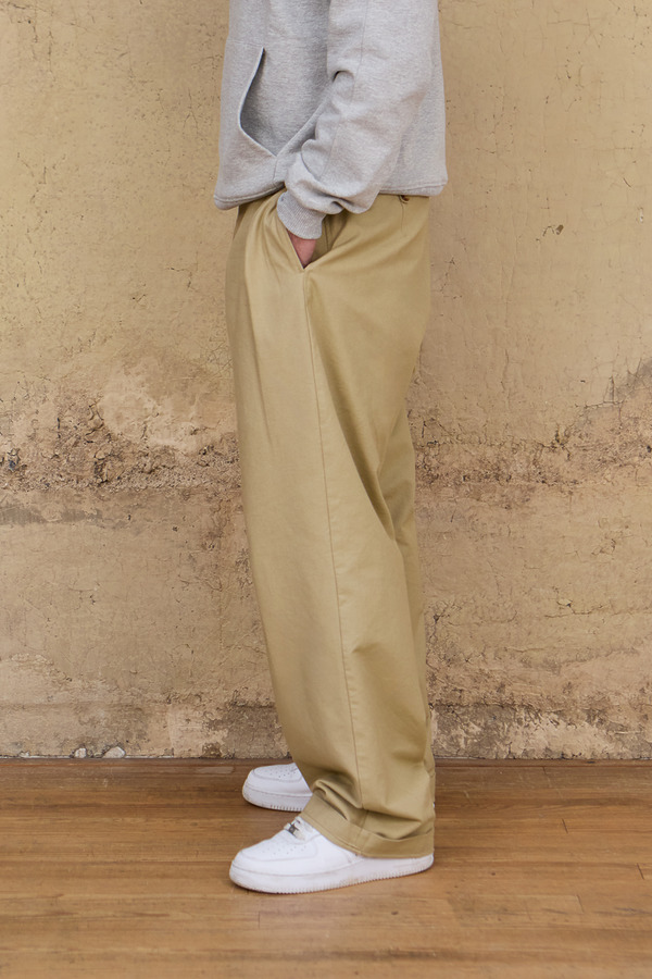 Pantalon à pinces beige