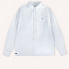 Chemise oxford à rayure bleu et blanche aplat