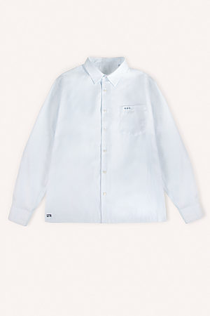 Chemise oxford à rayure bleu et blanche