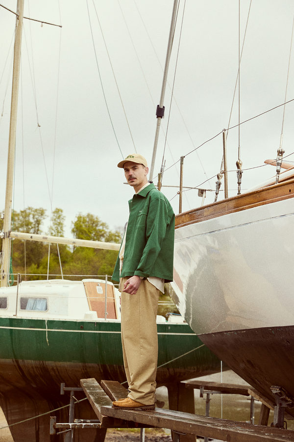 Veste mi-saison pour homme en coton vert collection printemps été