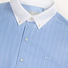 Chemise WallStreet bleu en tissu revalorisé aplat