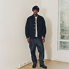 Black quilted jacket