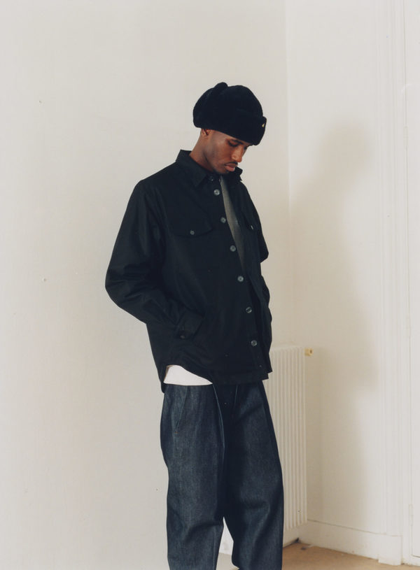 Black quilted jacket